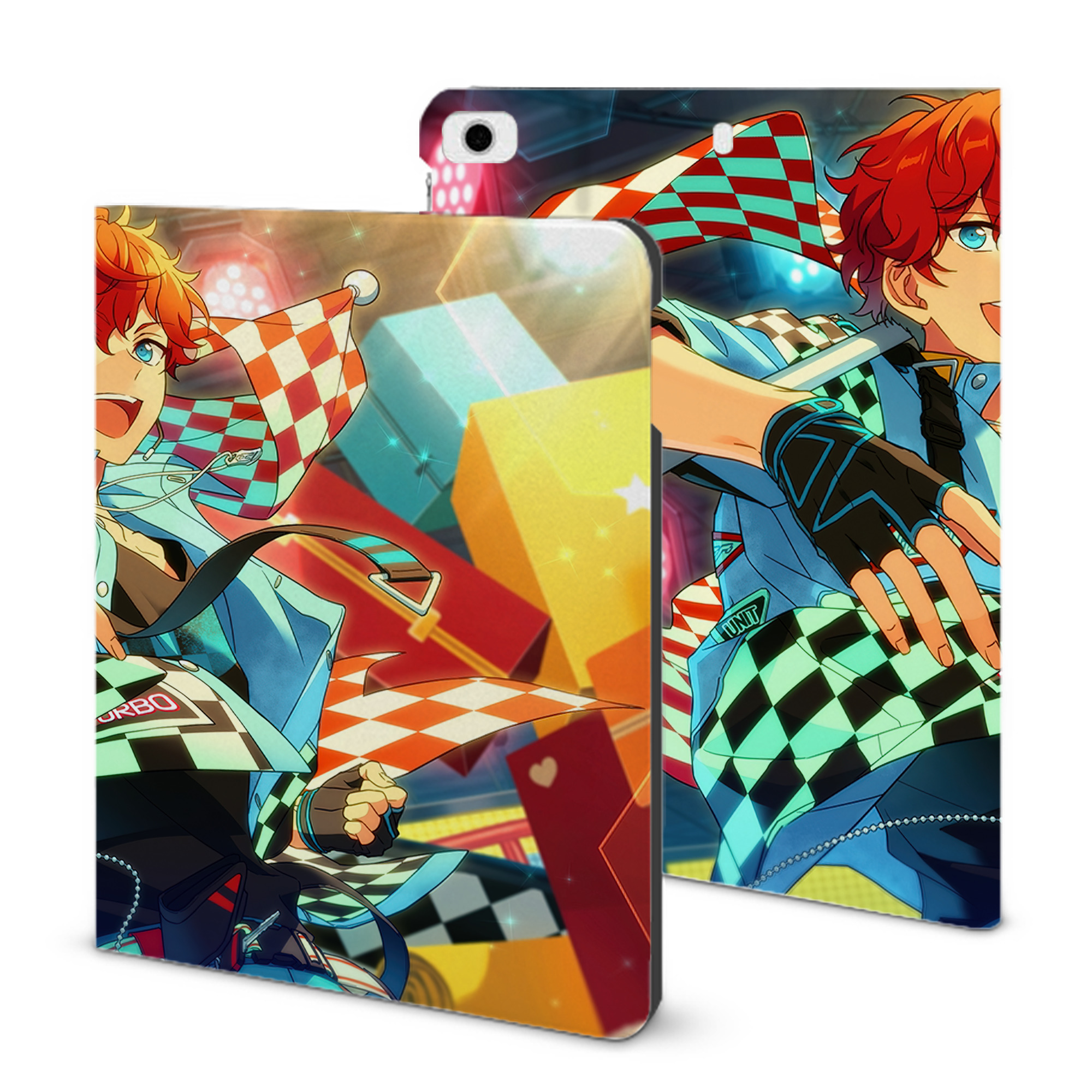 （画像用） あんさんぶるスターズ! Ensemble Stars IPad ケース ブック型 PUレザー TPU 耐衝撃 軽量 薄型 ペン収納なし 全面保護 IPad 各モデル対応
